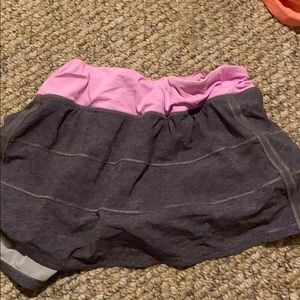 grey lululemon exercise skirt